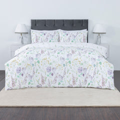 100% Cotton Sateen Printed Duvet Cover Set - 300 Thread Count Luxury Bedding - Ultra Soft & Breathable - 11487