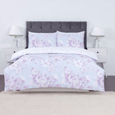 100% Cotton Sateen Printed Duvet Cover Set - 300 Thread Count Luxury Bedding - Ultra Soft & Breathable - Bella Floral