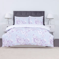 100% Cotton Sateen Printed Duvet Cover Set - 300 Thread Count Luxury Bedding - Ultra Soft & Breathable - Bella Floral