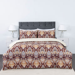 100% Cotton Sateen Printed Duvet Cover Set - 300 Thread Count Luxury Bedding - Ultra Soft & Breathable - 16850