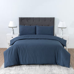 Elegant Dobby Stripe Duvet Cover Set - Soft Polycotton Blend with Button Closure - Luxury Bedding in Different Colors