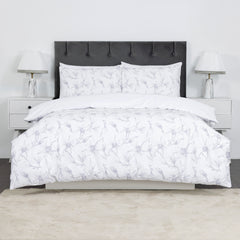 100% Cotton Sateen Printed Duvet Cover Set - 300 Thread Count Luxury Bedding - Ultra Soft & Breathable - 18528