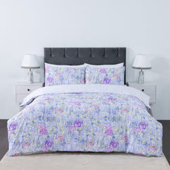 100% Cotton Sateen Printed Duvet Cover Set - 300 Thread Count Luxury Bedding - Ultra Soft & Breathable - 18518