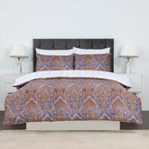 100% Cotton Sateen Printed Duvet Cover Set - 300 Thread Count Luxury Bedding - Ultra Soft & Breathable - 18493