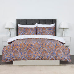 100% Cotton Sateen Printed Duvet Cover Set - 300 Thread Count Luxury Bedding - Ultra Soft & Breathable - 18493