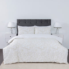 100% Cotton Sateen Printed Duvet Cover Set - 300 Thread Count Luxury Bedding - Ultra Soft & Breathable - 16873