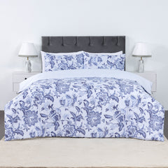 100% Cotton Sateen Printed Duvet Cover Set - 300 Thread Count Luxury Bedding - Ultra Soft & Breathable - 18491