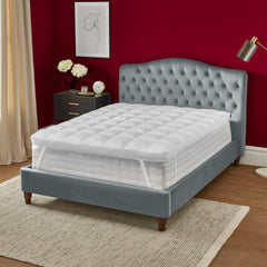 Premium Goose Feather & Down Mattress Topper – Plush 5 Inch Depth with Baffle Box Design & Elasticated Corner Straps – Available in All Sizes