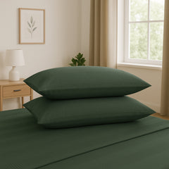 Luxury Waffle Stripe Duvet Cover Set - Soft Polycotton Blend with Button Closure - Stylish & Breathable Bedding in Trendy Colours