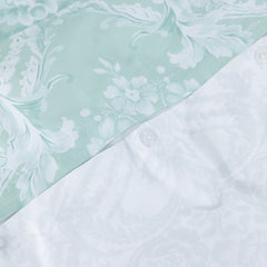 100% Cotton Sateen Printed Duvet Cover Set - 300 Thread Count Luxury Bedding - Ultra Soft & Breathable - 16835