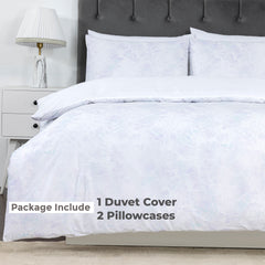 100% Cotton Sateen Printed Duvet Cover Set - 300 Thread Count Luxury Bedding - Ultra Soft & Breathable - 18513