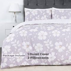 100% Cotton Sateen Printed Duvet Cover Set - 300 Thread Count Luxury Bedding - Ultra Soft & Breathable - Tulip Flower