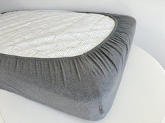 100% Cotton Jersey Fitted Cot Sheet Pack of 2 - Grey & Silver Grey - Soft & Breathable Baby Bedding - Fits 140x70cm & 120x60cm Cots