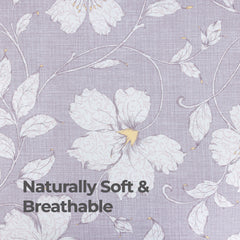 100% Cotton Sateen Printed Duvet Cover Set - 300 Thread Count Luxury Bedding - Ultra Soft & Breathable - Tulip Flower