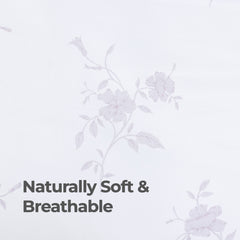 100% Cotton Sateen Printed Duvet Cover Set - 300 Thread Count Luxury Bedding - Ultra Soft & Breathable - 16838