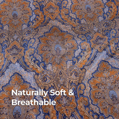 100% Cotton Sateen Printed Duvet Cover Set - 300 Thread Count Luxury Bedding - Ultra Soft & Breathable - 18493