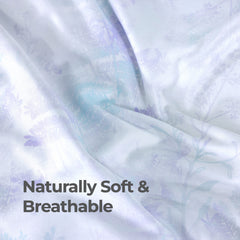 100% Cotton Sateen Printed Duvet Cover Set - 300 Thread Count Luxury Bedding - Ultra Soft & Breathable - 18513