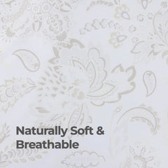 100% Cotton Sateen Printed Duvet Cover Set - 300 Thread Count Luxury Bedding - Ultra Soft & Breathable - 16873