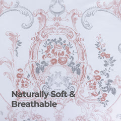 100% Cotton Sateen Printed Duvet Cover Set - 300 Thread Count Luxury Bedding - Ultra Soft & Breathable - 14121