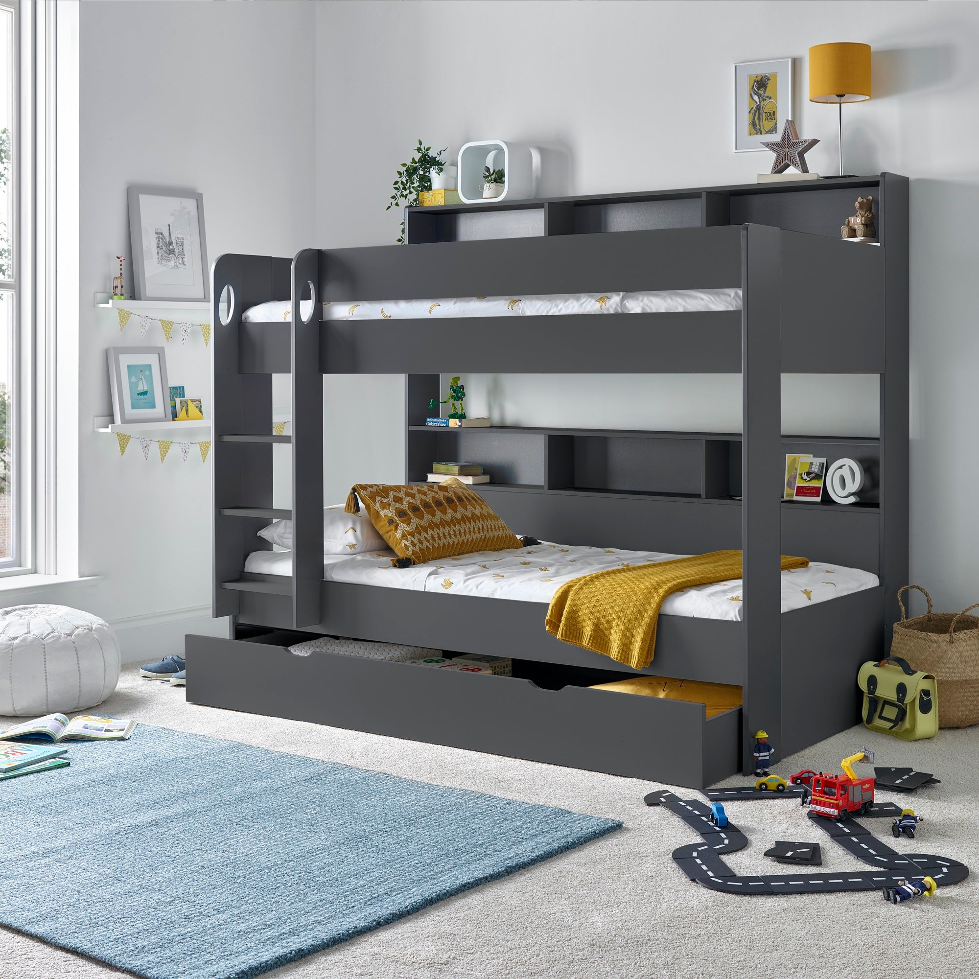 Oliver Wooden Bunk Bed and Underbed Drawer - 3FT Single