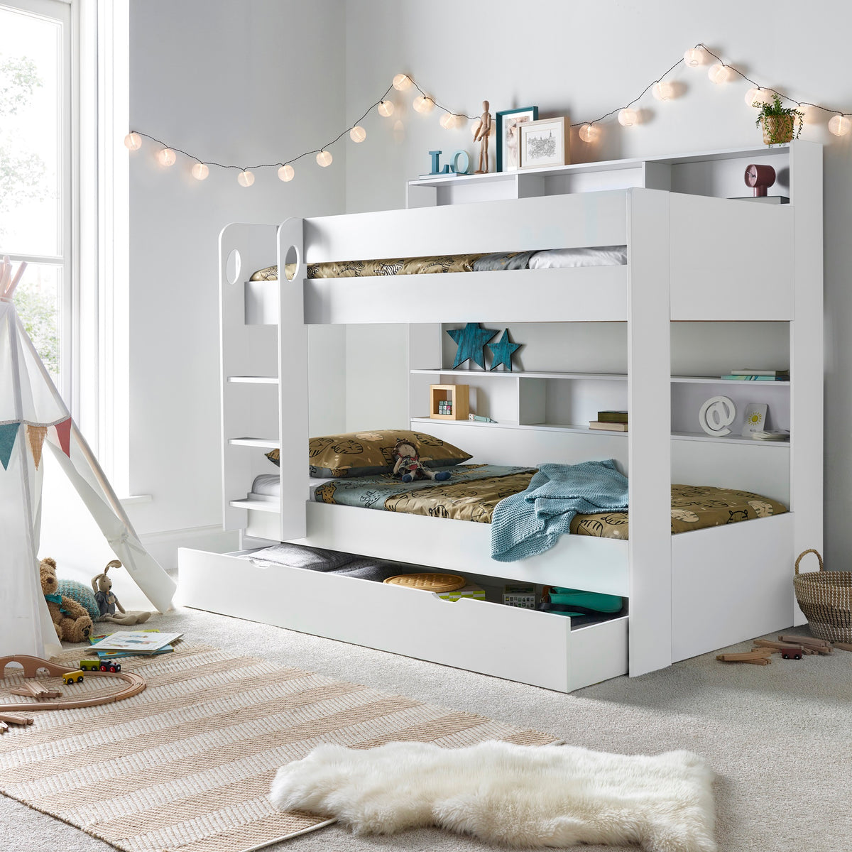 Oliver Wooden Bunk Bed and Underbed Drawer - 3FT Single