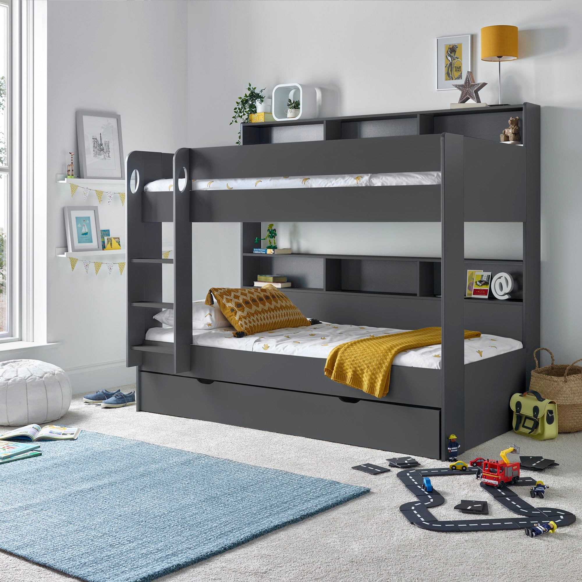 Oliver Wooden Bunk Bed and Underbed Drawer - 3FT Single