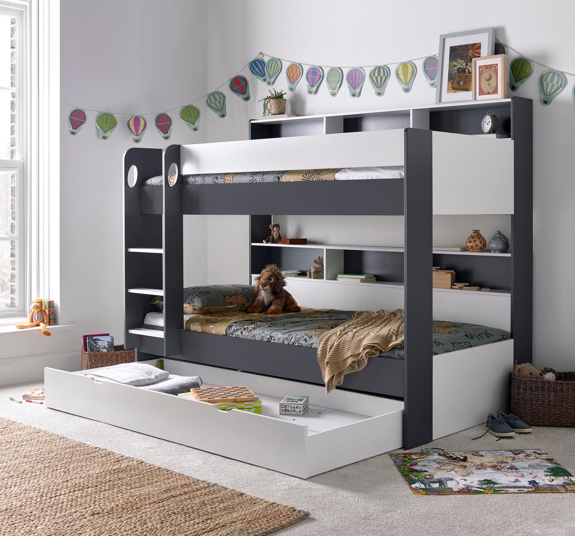 Oliver Wooden Bunk Bed and Underbed Drawer - 3FT Single