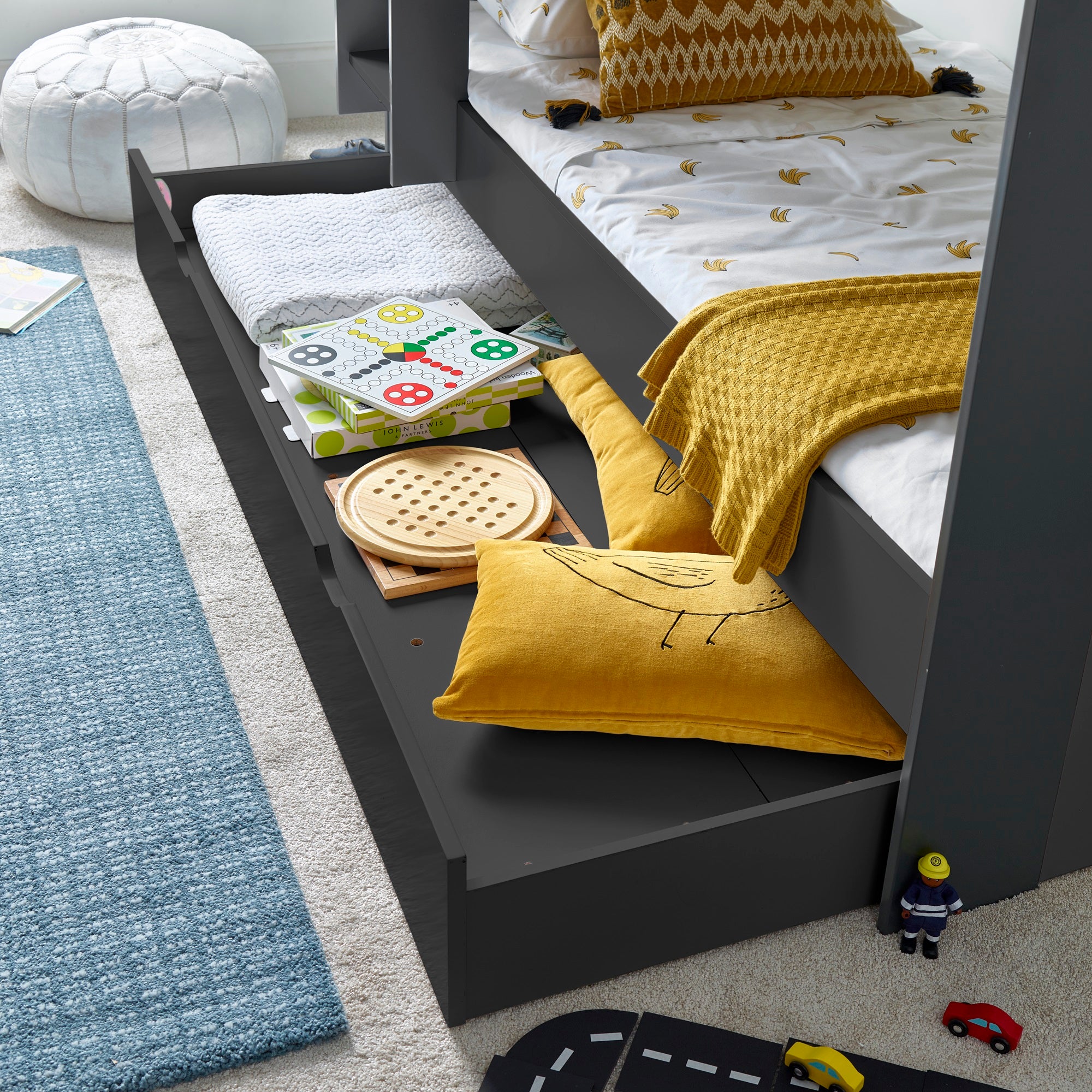 Oliver Wooden Bunk Bed and Underbed Drawer - 3FT Single