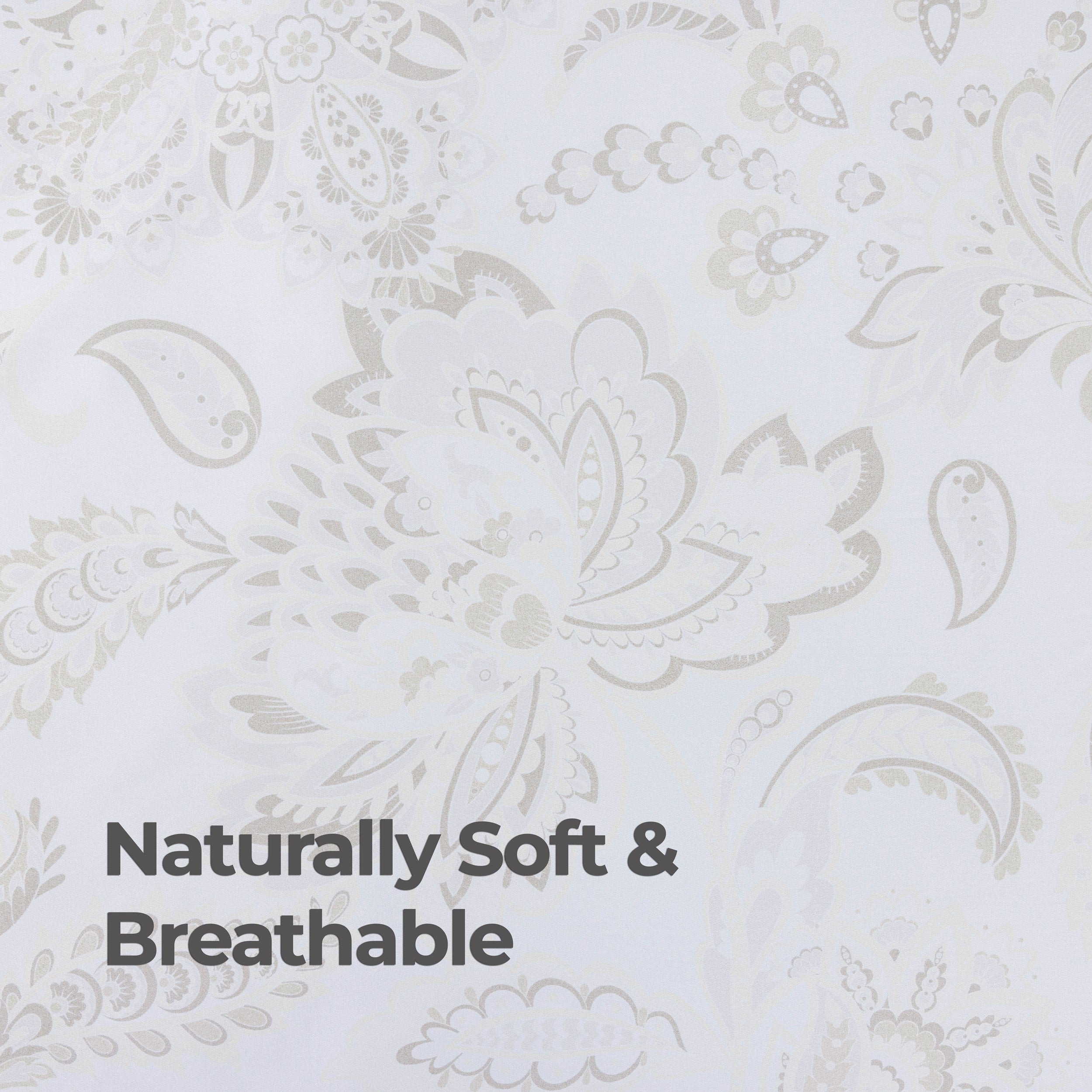 100% Cotton Sateen Printed Duvet Cover Set - 300 Thread Count Luxury Bedding - Ultra Soft & Breathable - 16873