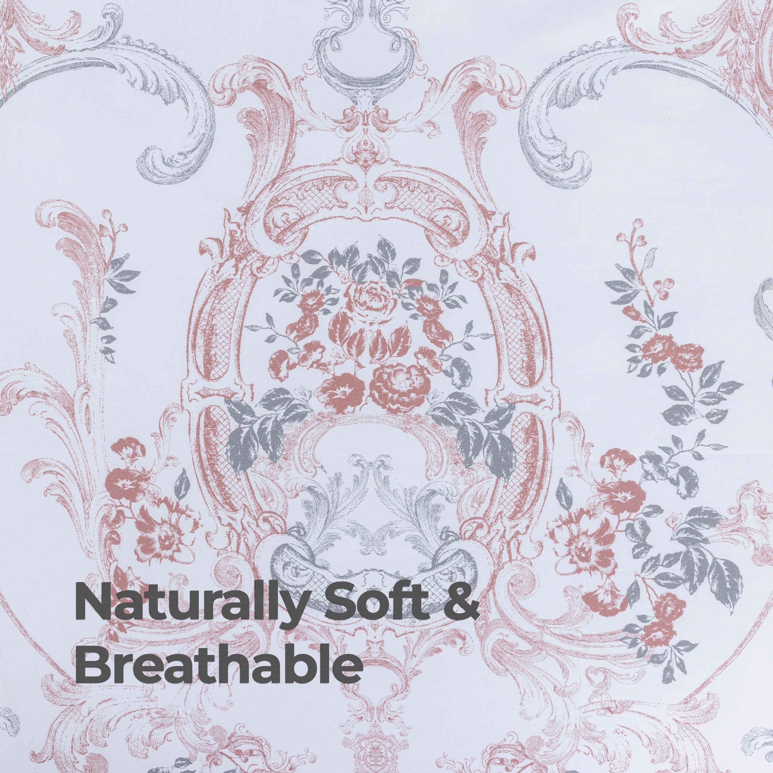 100% Cotton Sateen Printed Duvet Cover Set - 300 Thread Count Luxury Bedding - Ultra Soft & Breathable - 14121