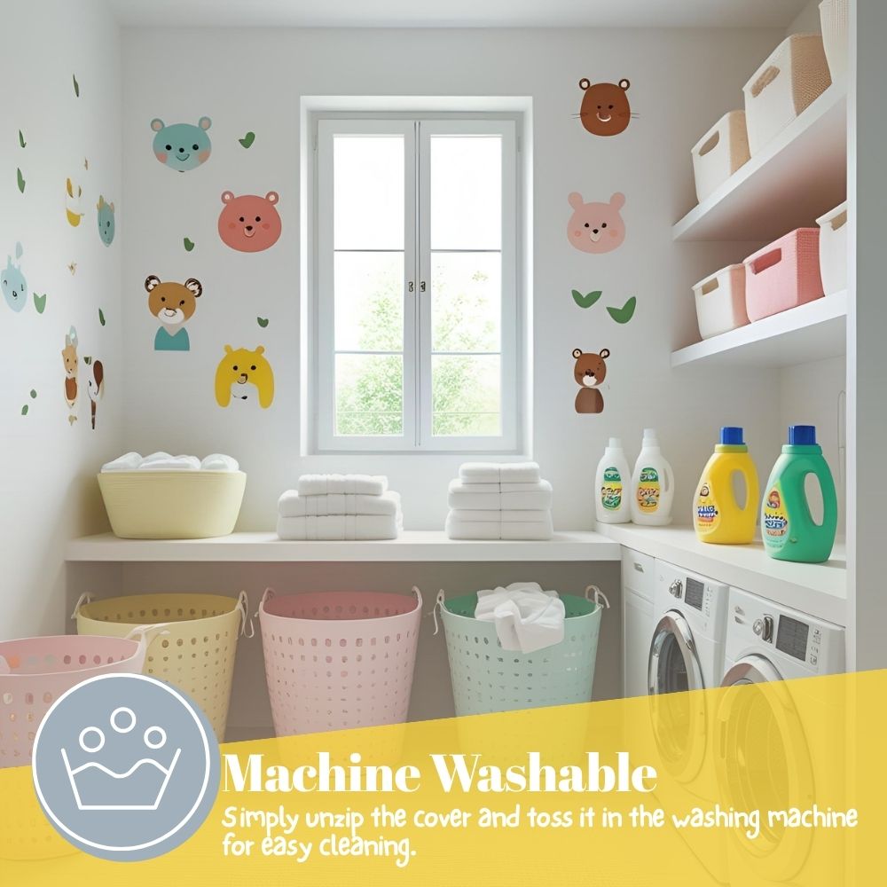 Baby Cot Bed Mattress - 120 x 60 x 13cm Hypoallergenic, Waterproof & Breathable with Removable Washable Polyester Cover