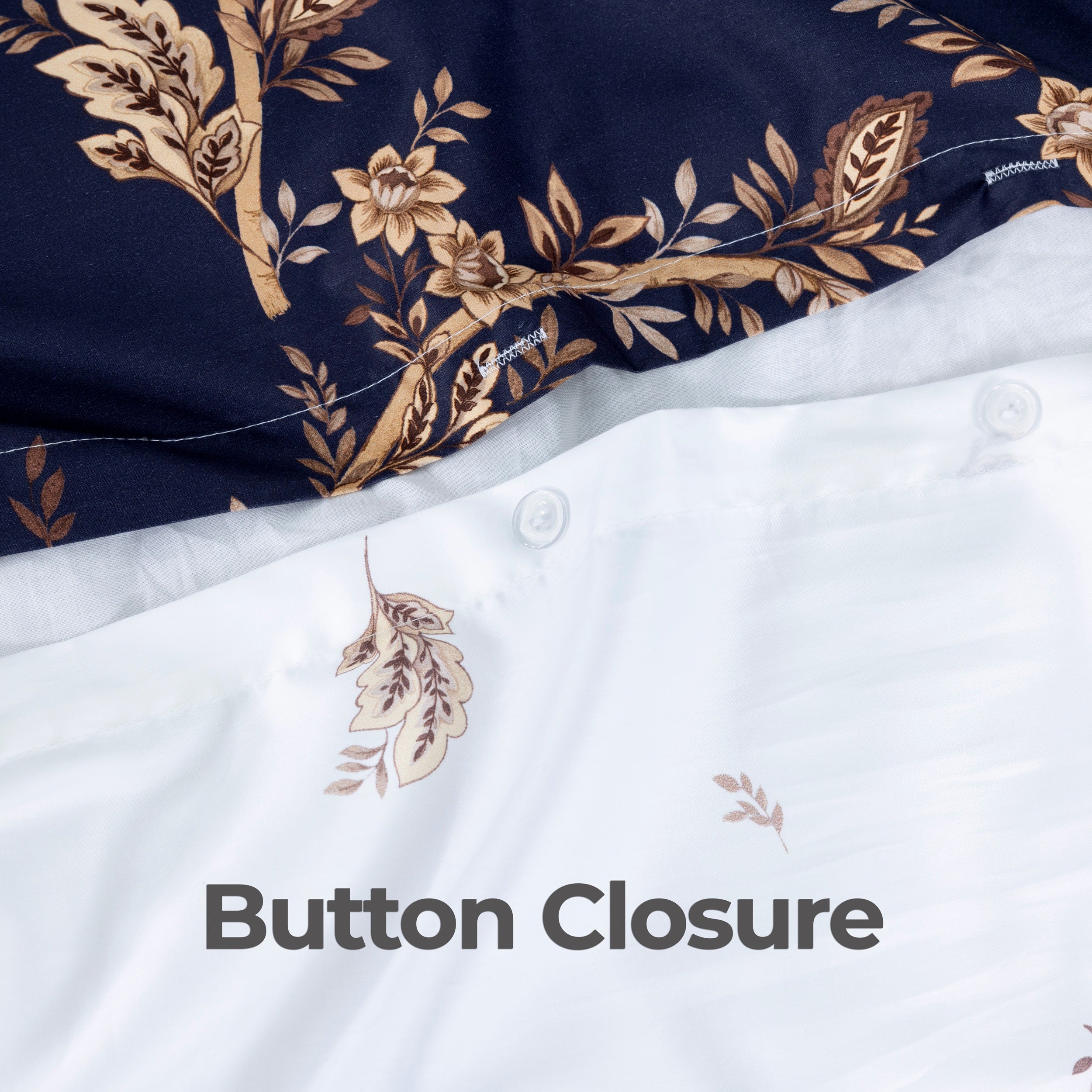 100% Cotton Sateen Printed Duvet Cover Set - 300 Thread Count Luxury Bedding - Ultra Soft & Breathable - MM81