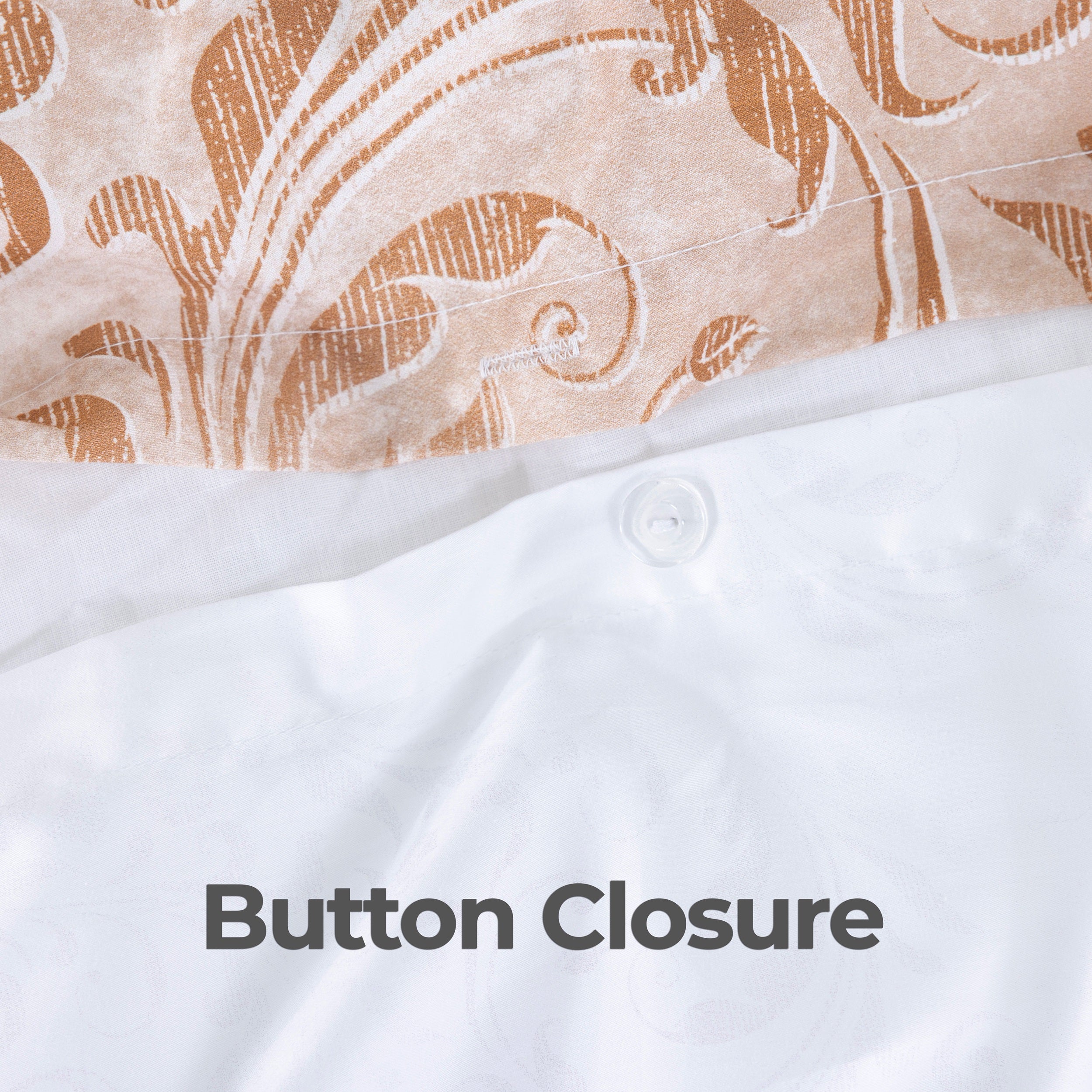 100% Cotton Sateen Printed Duvet Cover Set - 300 Thread Count Luxury Bedding - Ultra Soft & Breathable - 18505