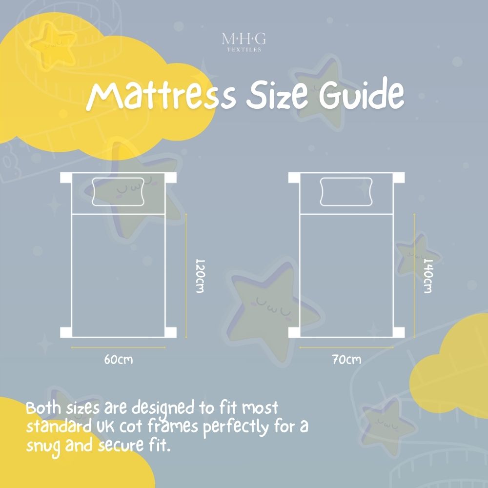 Waterproof Baby Cot Mattress - Hypoallergenic, Breathable & Firm Support for Safe Sleep