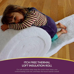 MHG Living Loft Insulation Roll – L8m x W370mm x T110mm | Premium Itch-Free Polyester for Roof, Door, Window & Shed Insulation | Energy-Saving, Easy-Install Weather Stripping