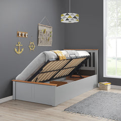 Francis Wooden Ottoman Storage Bed Frame - 3ft Single
